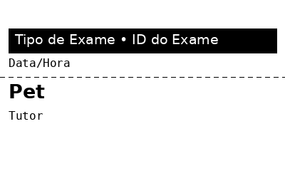 Modelo de etiqueta para tubo de exame.